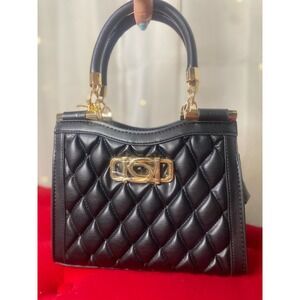 Bebe Black Sena SM Satchel Crossbody
